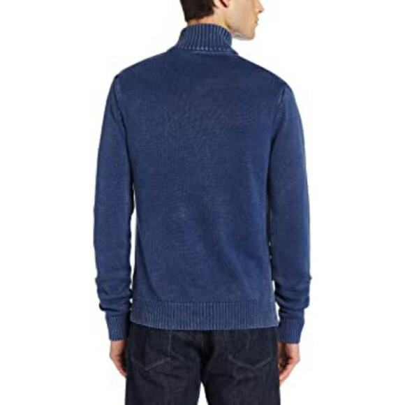 NEW Calvin Klein Jeans Faded Navy Men's Full Zip Blue Knit Sweater Cardigan XXL - Picture 4 of 12